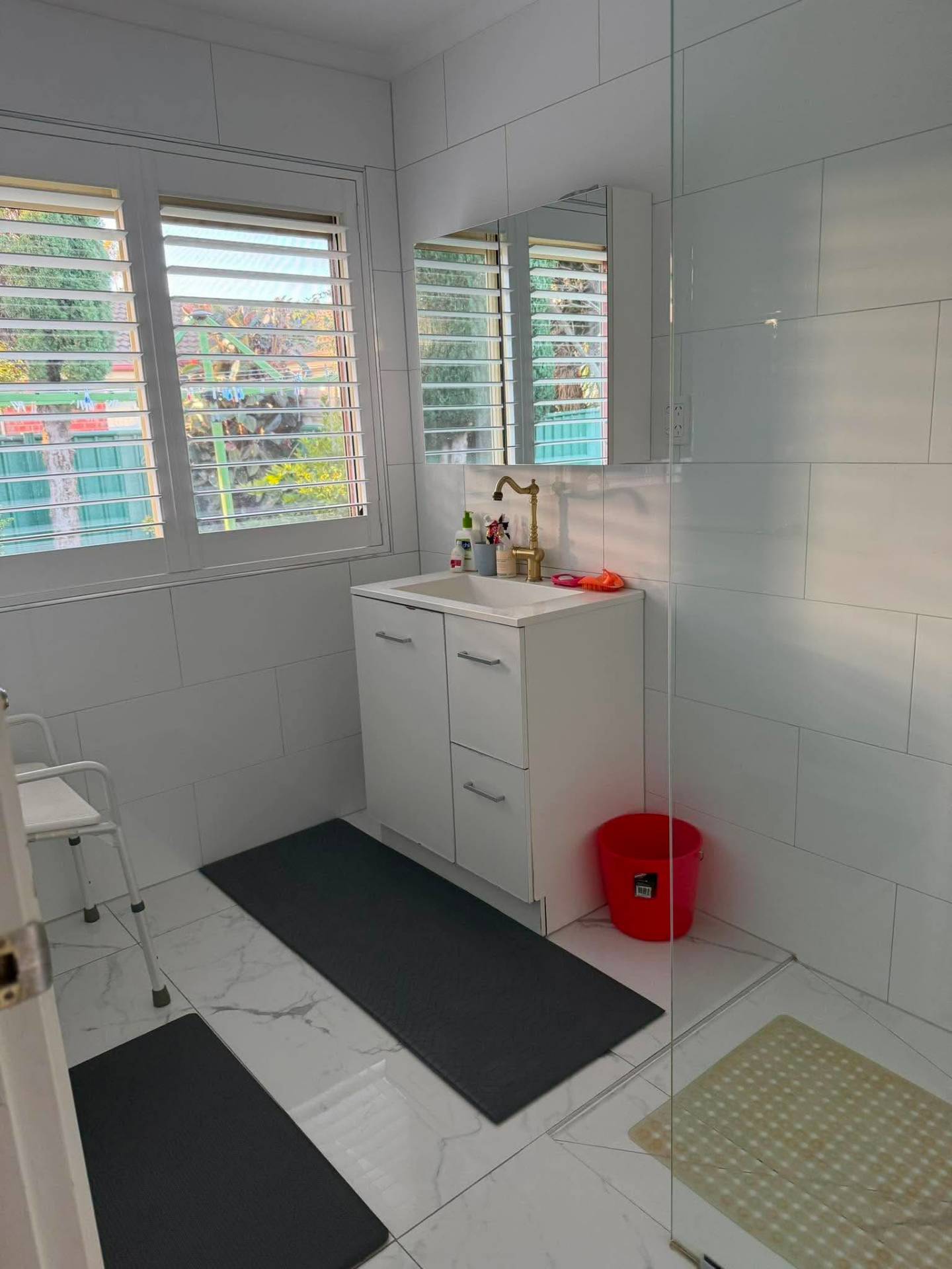 A clean, refreshed bathroom finished by our team
